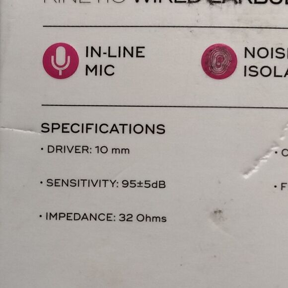 New Without tags "iWorld kinetic" wired earbuds with case - Picture 7 of 10